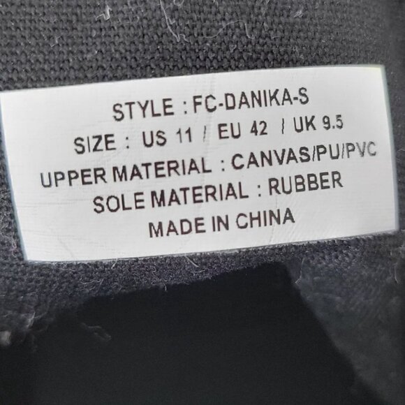 Danika Lace-up High Top Platform Black Sneakers Shoes Women Size 11 - Picture 14 of 16